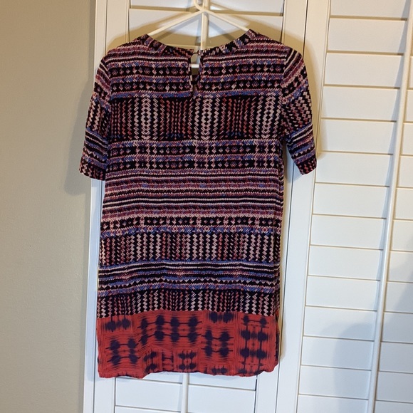 Bcbgmaxaroa keyhole 100% silk dress multi bright colors size Small - Picture 16 of 17